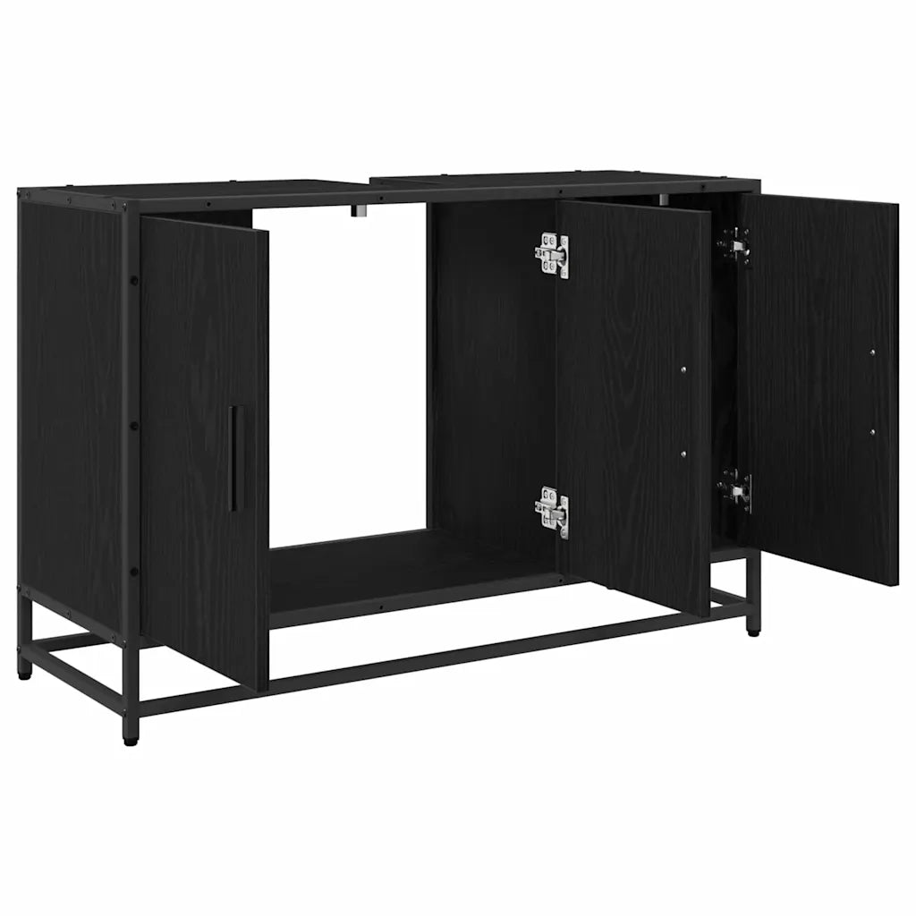 Mobile da Bagno Rovere Nero 90 x 33 x 60 cm Legno multistrato