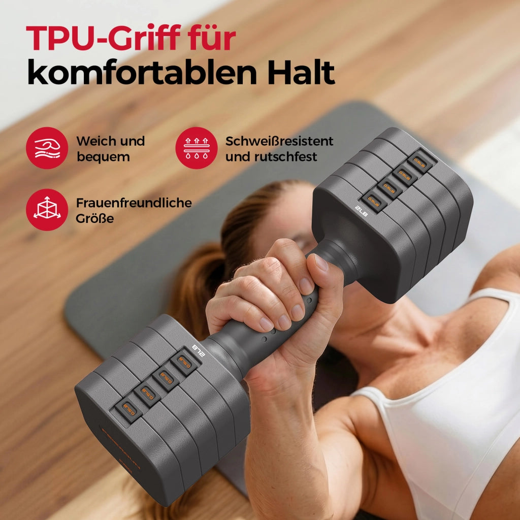Set di manubri regolabili 5-in-1 ¨C zephmum ¨C 2 pezzi 5.4 kg
