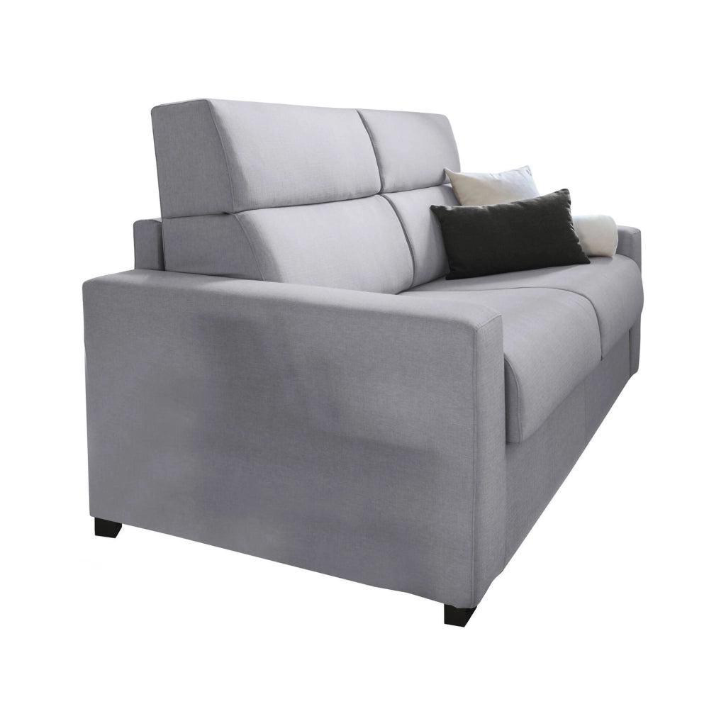 Quindici, Divano Letto 3 Posti Sfoderabile Made in Italy, 220x95 cm Grigio