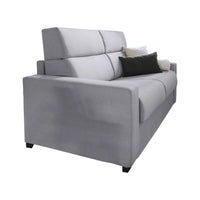 Quindici, Divano Letto 3 Posti Sfoderabile Made in Italy, 220x95 cm Grigio