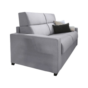 Quindici, Divano Letto 3 Posti Sfoderabile Made in Italy, 220x95 cm Grigio