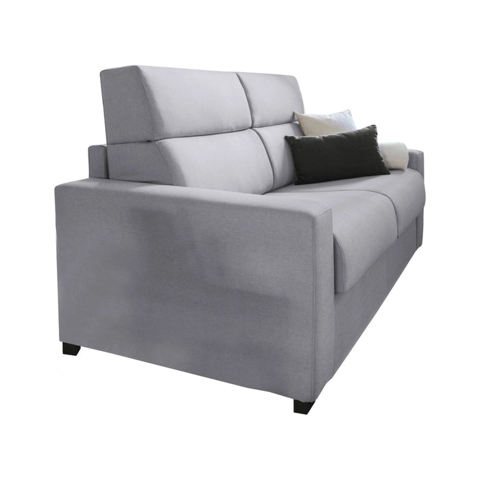 Quindici, Divano Letto 3 Posti Sfoderabile Made in Italy, 220x95 cm Grigio