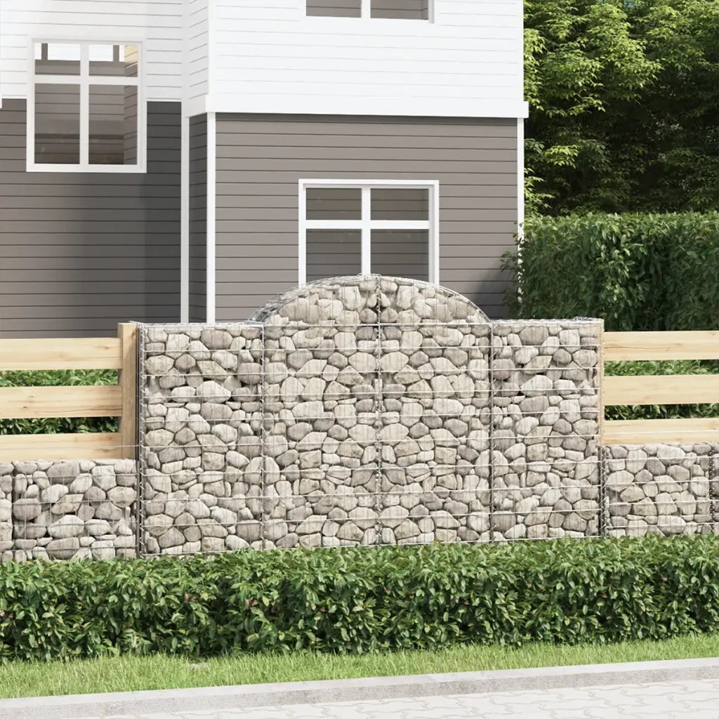 Cesti Gabbioni ad Arco 25 pz 200x30x120/140 cm Ferro Zincatocod mxl 123986