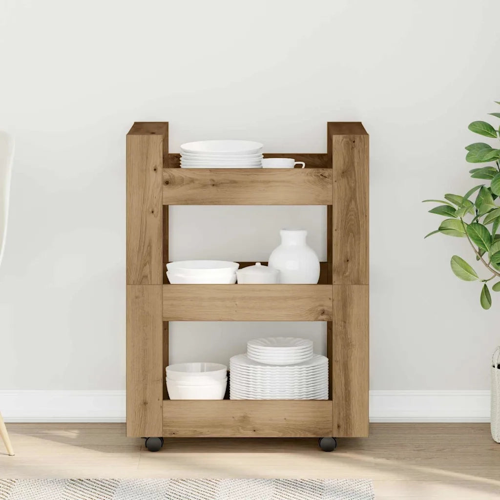 Carrello da Cucina Rovere artigianale 60 x 45 x 80 cm CFW8396699