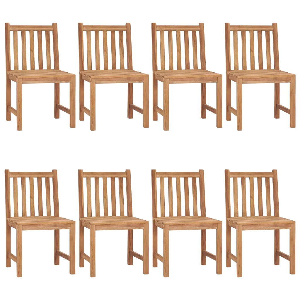 Sedie da Giardino con Cuscini 8 pz in Legno Massello di Teak cod mxl 8392