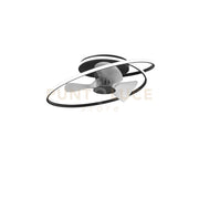PLAFONIERA LED VENTILATORE STORM NERO 60W 7450LM CCT 3000K Luce calda,4000K Luce naturale,6500K Luce fredda 77X27CM