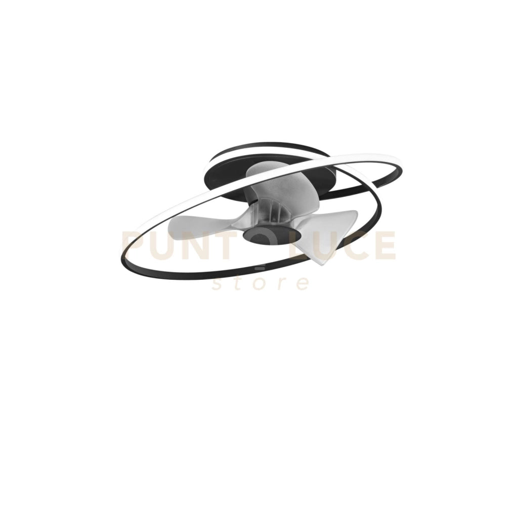 PLAFONIERA LED VENTILATORE STORM NERO 60W 7450LM CCT 3000K Luce calda,4000K Luce naturale,6500K Luce fredda 77X27CM