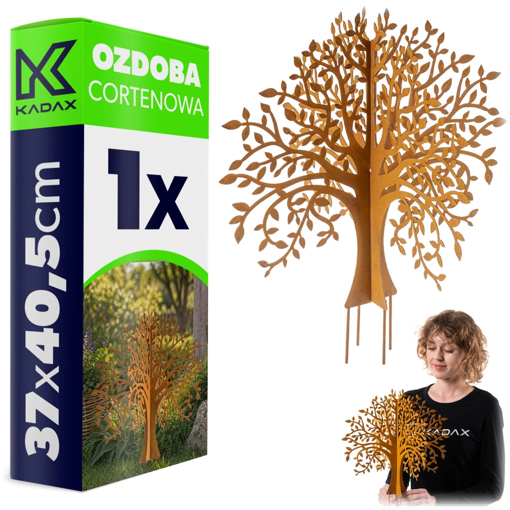 KADAX Ozdoba cortenowa Drzewo P25728 K16457 ZESTAW 1 PACZKA = 1 SZT !!!!