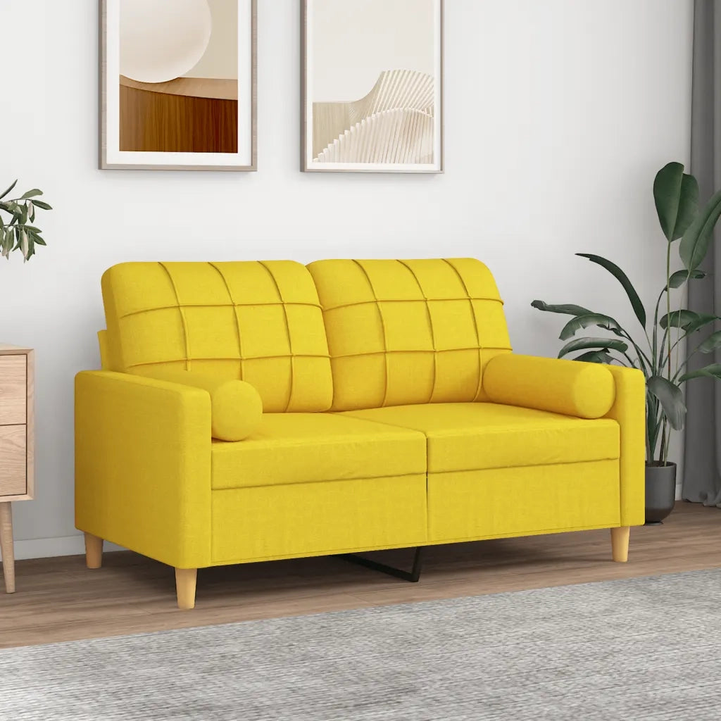 Cuscini Decorativi 2 pz Giallo Chiaro ?15x50 cm in Tessuto CFW6776226