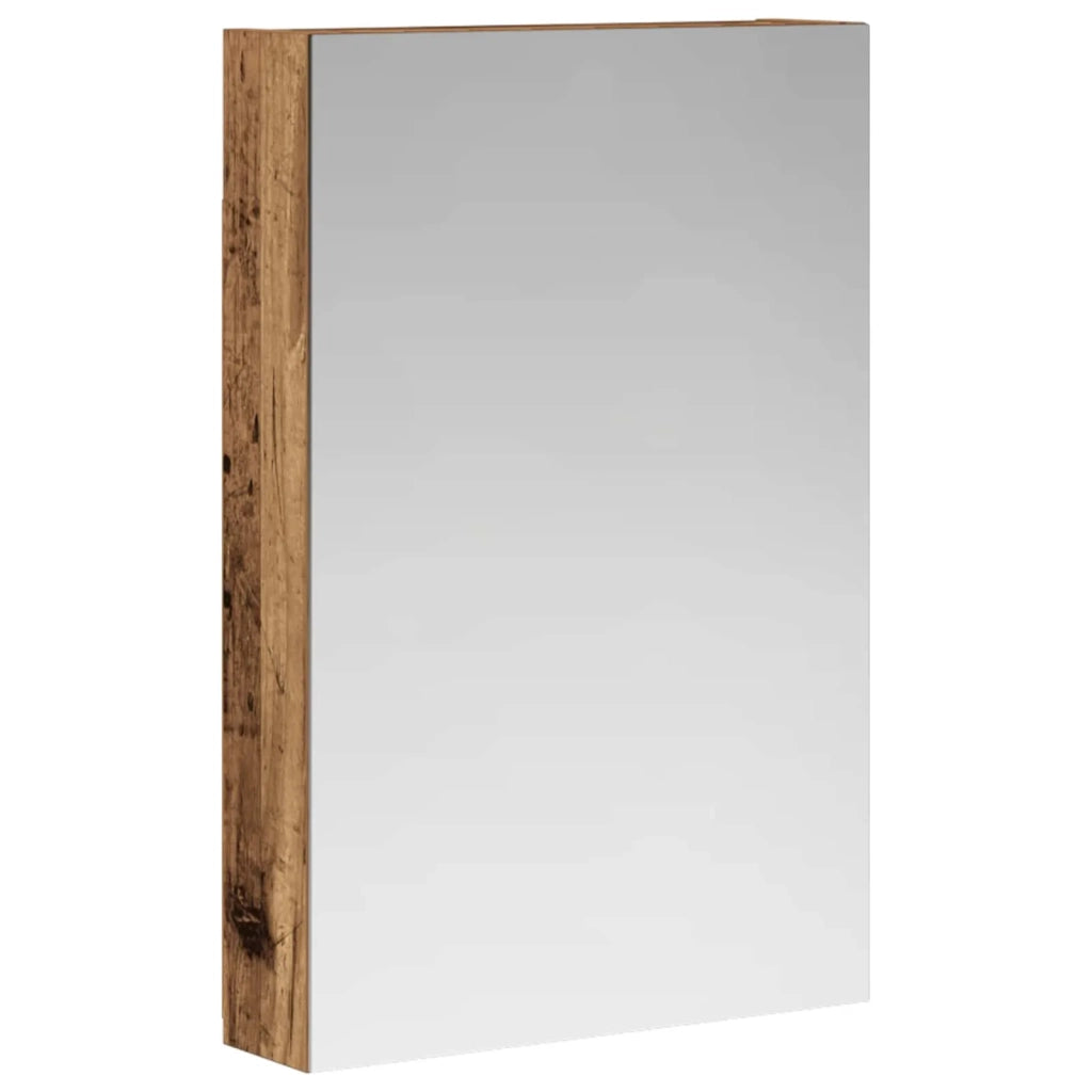 Mobiletto per specchio da bagno con lo scaffale Legno vecchio 889029