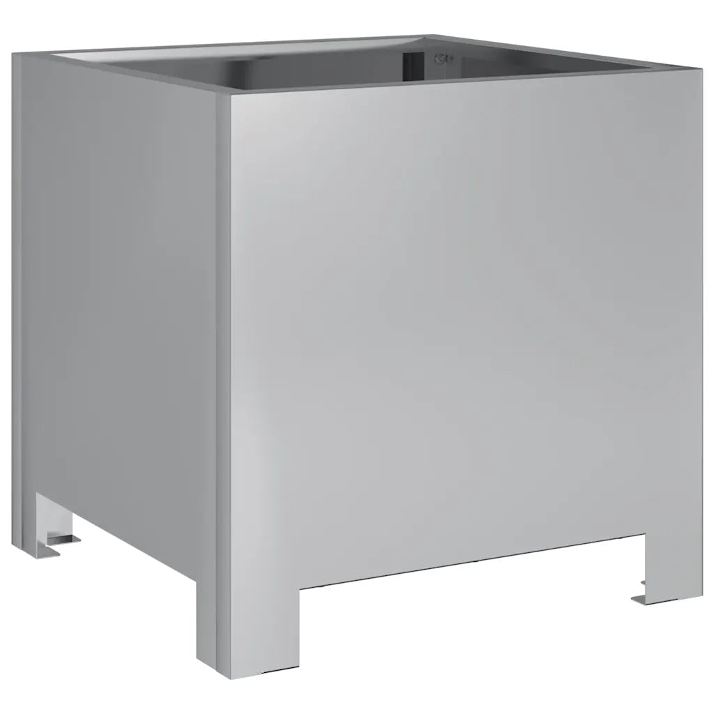 vidaXL Fioriere da Giardino 2 pz 30x30x30 Grigie in Acciaio Zincato