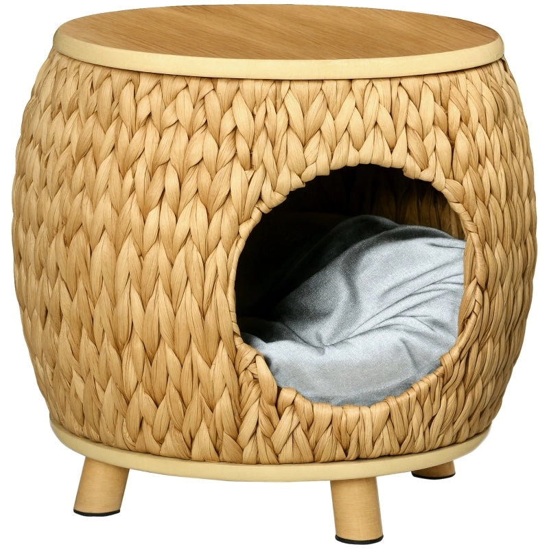 CUCCIA PER GATTI 44x43x42 cm Marrone chiaro con cuscino lavabile