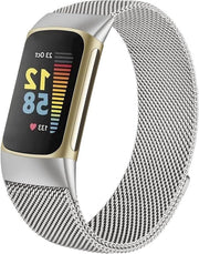 Accessori per Fitbit Charge 5, acciaio inossidabile, mesh magnetico, unisex, nero - Accessori in stile in diverse colorazioni