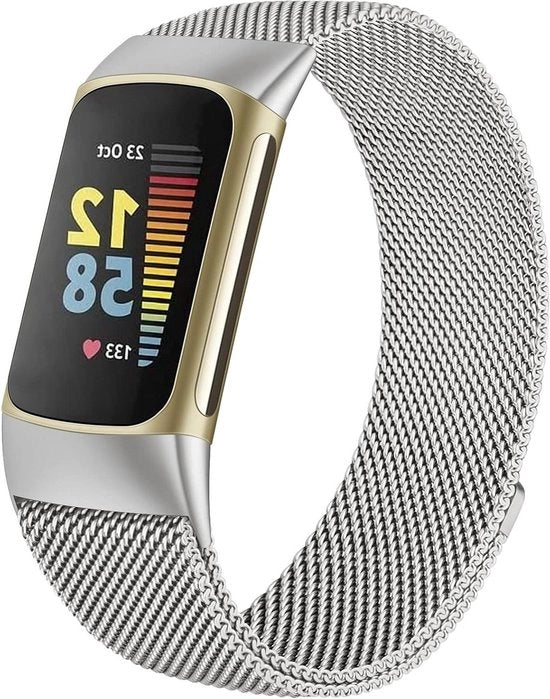 Accessori per Fitbit Charge 5, acciaio inossidabile, mesh magnetico, unisex, nero - Accessori in stile in diverse colorazioni