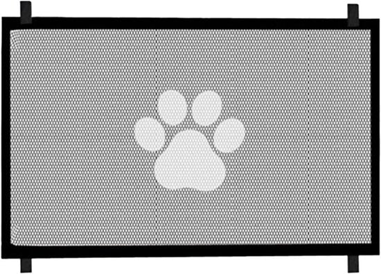 Barriera di sicurezza portatile - Nessuna perforazione necessaria - Sicura per bambini e animali domestici - Adatta per scale e porte - Nera (110*78 cm)
