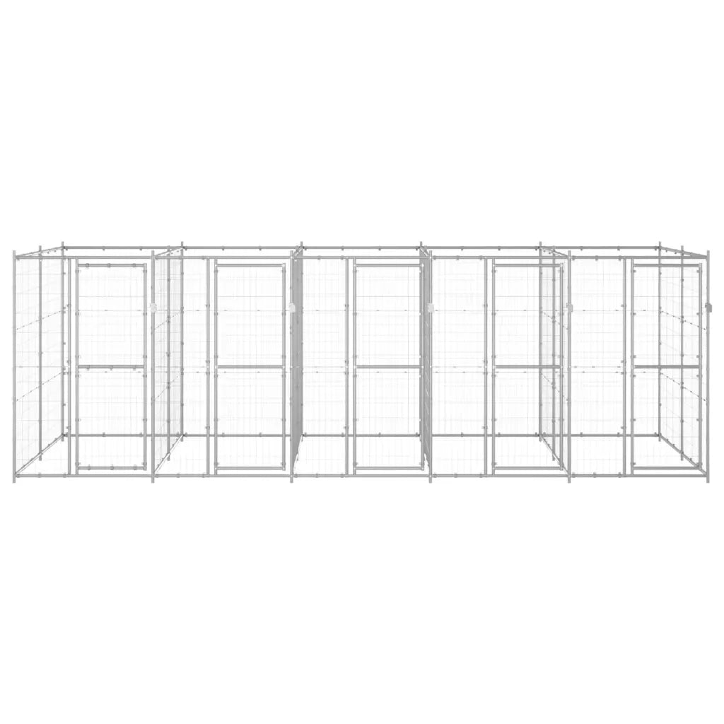 Gabbia per Cani da Esterno in Acciaio Zincato 12,1 m² 3082285