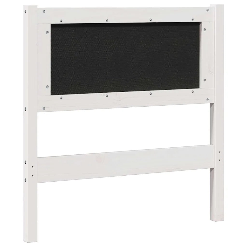 Testiera | Testata imbottita con Testiera | Testata Bianco 80 cm Pino massello
