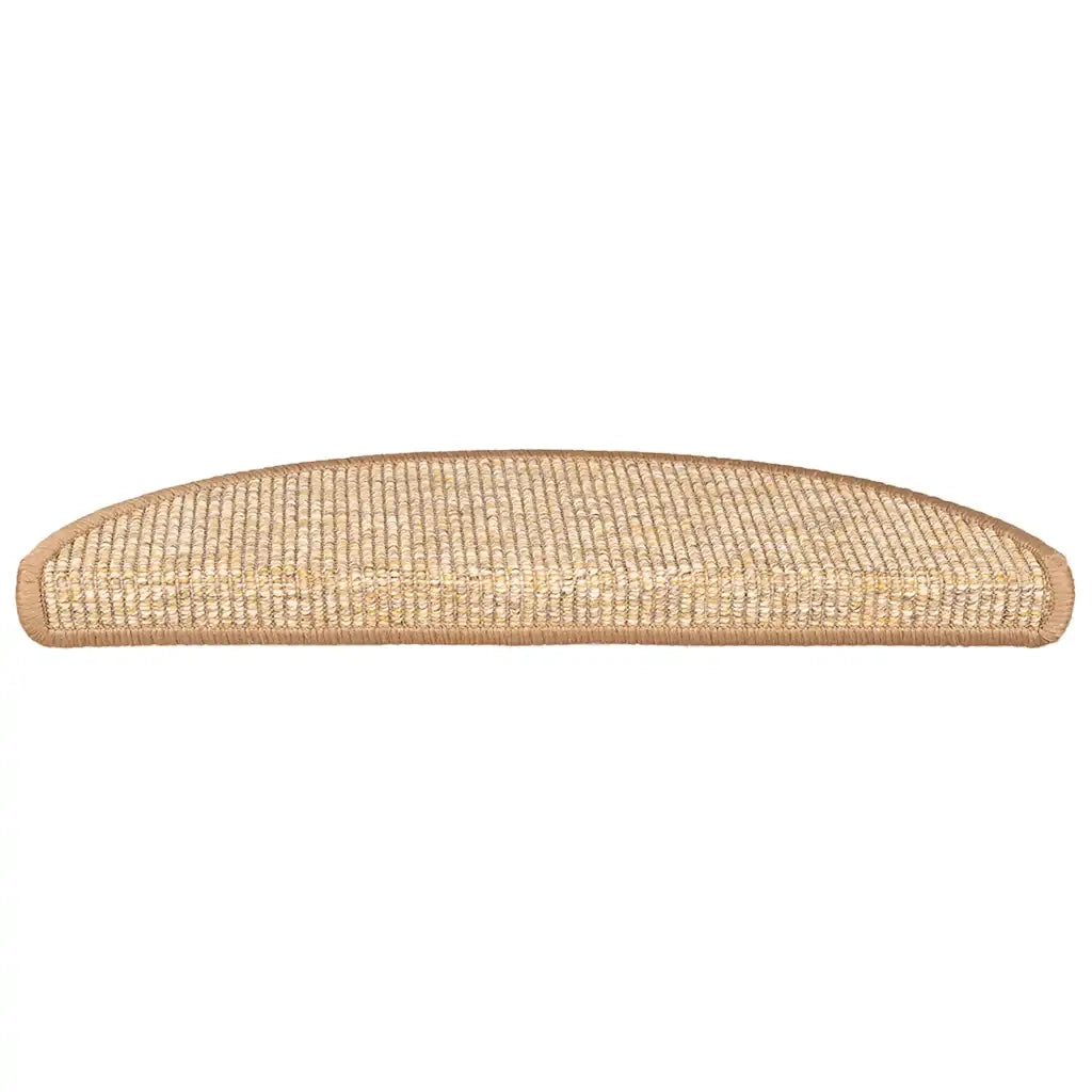 Tappetini per scale 15 pz 56x17x3 cm Marrone chiaro Semicircolari 326898
