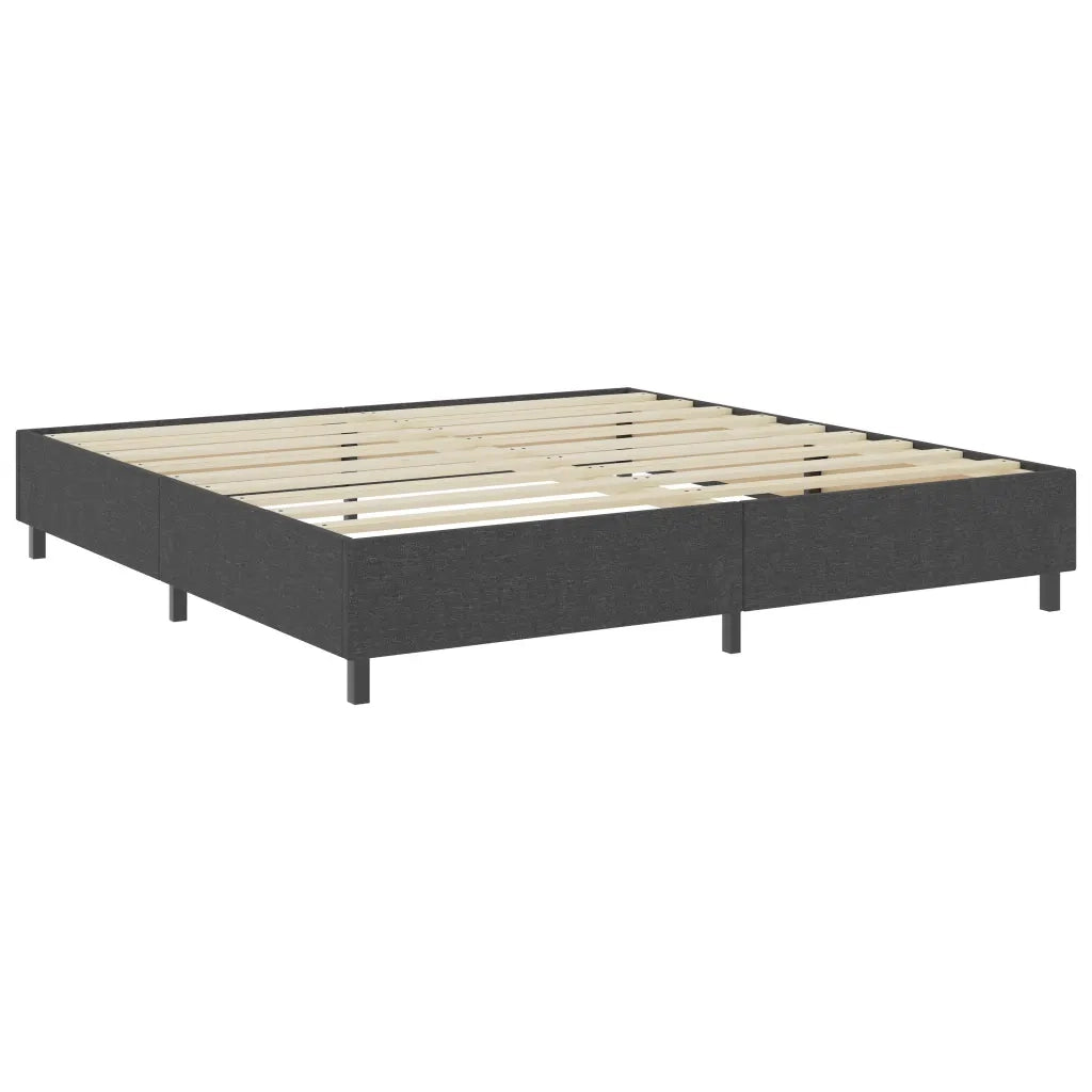 Letto a Molle Grigio Scuro in Tessuto 200x200 cm