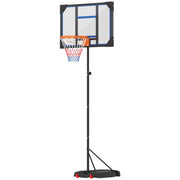 Canestro Basket Bambini Regolabile 210-260 cm con Ruote e Base ¨C zephmum ¨C Blu