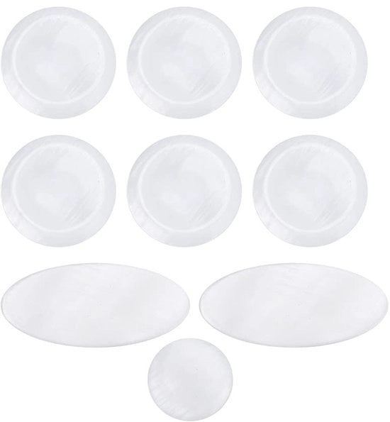 Set di inlays per chiave per saxofono da 9 pezzi - Conchiglia bianca - Adatto per alto/tenore/sopranosassofono - Facile da installare - Lunga durata - Inlays per saxofono