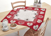 Tovaglia Copritavolo Centrino Runner Tavola Fantasia Tirolese Ortles Made In Italy - 90x90 - Ortles