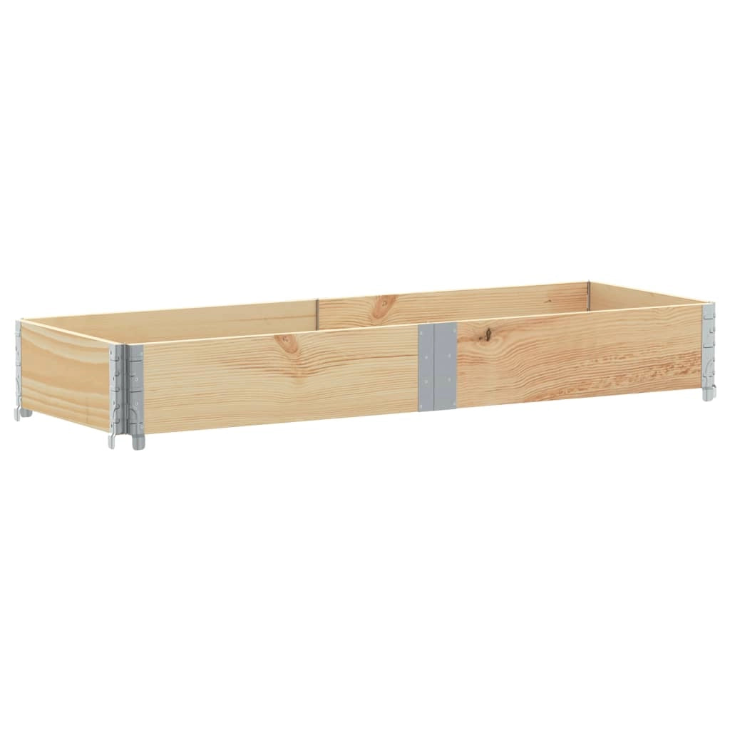 Vassoio per fioriera aiuola rialzata piante fiori terrazza giardino 150 x 50 cm legno massello di pino marrone 02_0037432