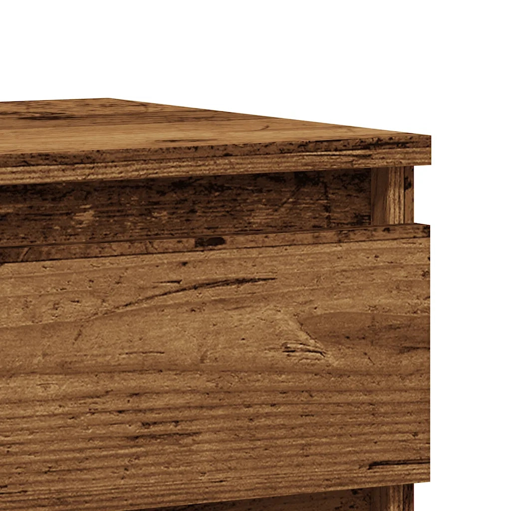 Comodini 2pz-Set di 2 Tavolino da notte Legno Antico 40x35x50 cm in Legno Multistrato 393331