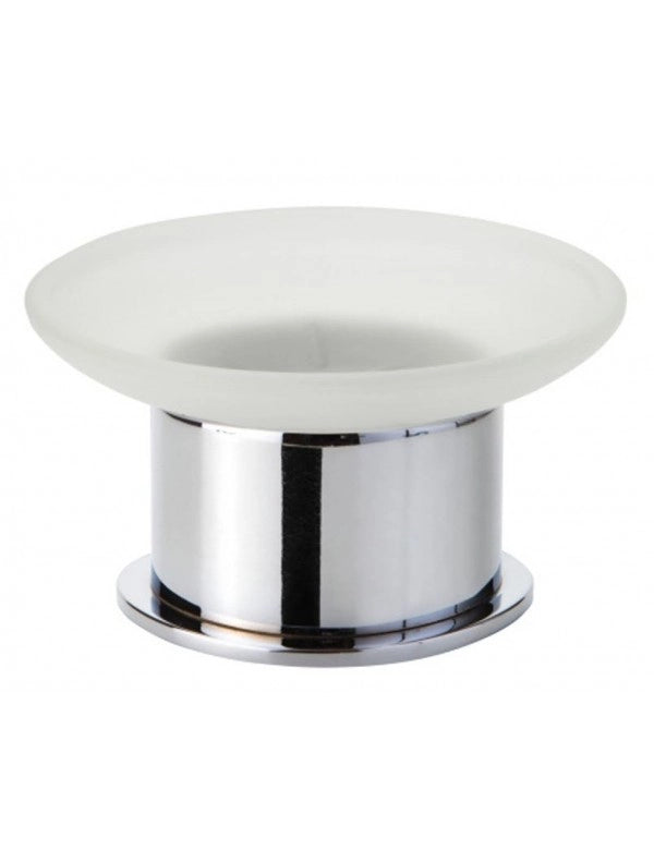 Portasapone rotondo OMEGA in vetro 11x6x11 cm