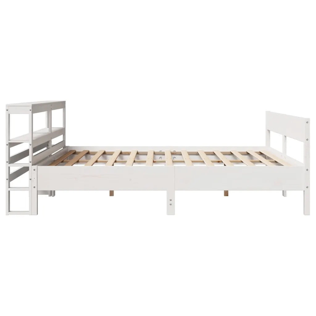 Giroletto senza Materasso Bianco 200x200 cm Legno Massello Pino 3306175