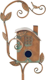 Vogelhuis metallico per il giardino - Stendardo per casa degli uccelli in metallo - Casa per colibrì - Vogelhuis metallico da giardino - Decorazione per giardino - Patio e giardino posteriore.