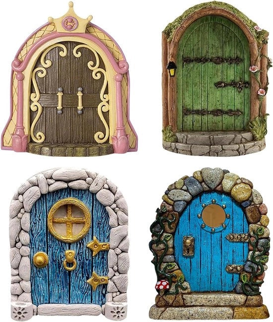 Porta per Gnomi da Giardino Miniatura per Fai da Te - Decorazione Esterna per Alberi di Giardino Regalo per Giardino