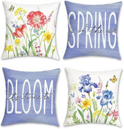Set di cuscini decorativi in velluto - Set di 4 - Dimensioni 45 x 45 cm - Adatto per divano e giardino