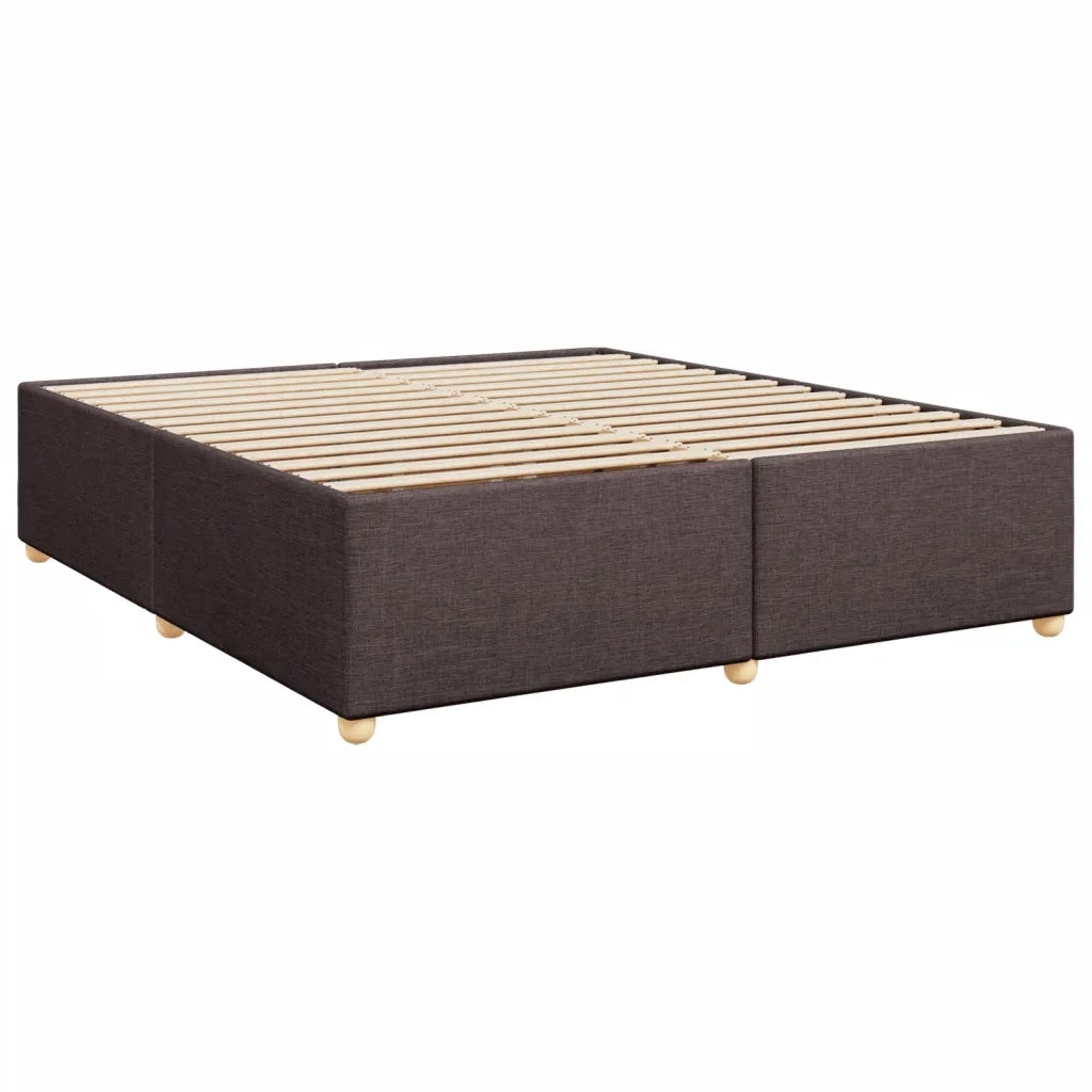 vidaXL Giroletto a Molle con Materasso Marrone Scuro 180x200cm Tessuto