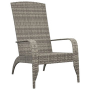 Sedia da Giardino | Sedie da Esterno Adirondack grigia in polyrattan