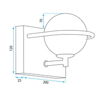 Lampada Da Parete APP1300-1W Black Gold