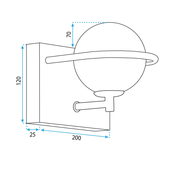 Lampada Da Parete APP1300-1W Black Gold