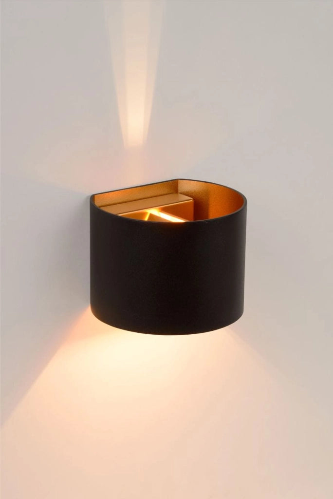 Lucide XIO applique in alluminio nera oro G9 LED 4W 2700K