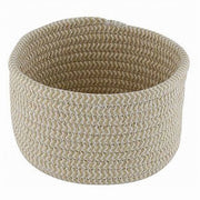 Trade Shop - Cestino Porta Oggetti Cesto In Tessuto Intrecciato Rotondo Casa 16 X 10 Cm 10640 -
