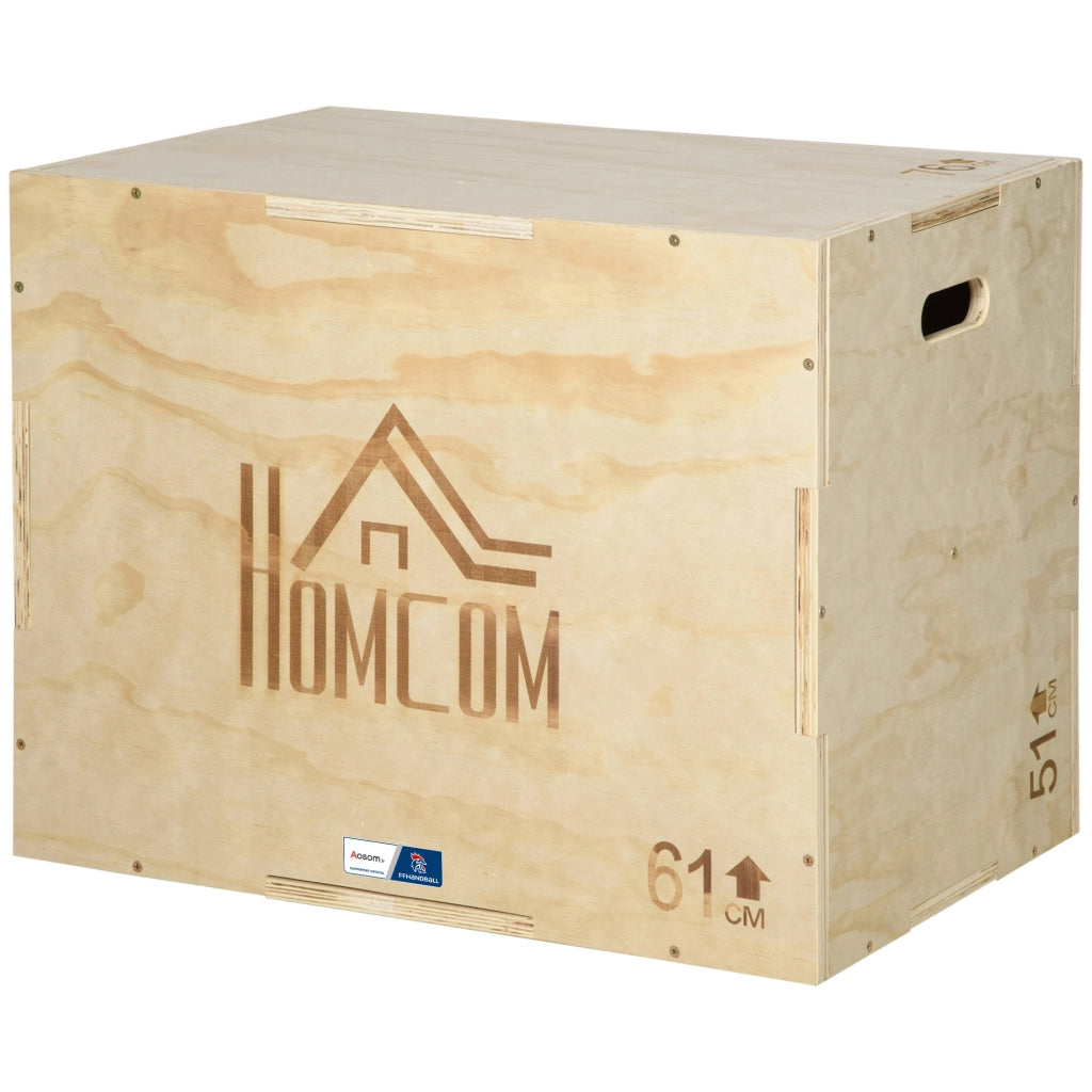Box salto pliometrico 3 in 1 ¨C zephmum ¨C 61x51x76 cm legno