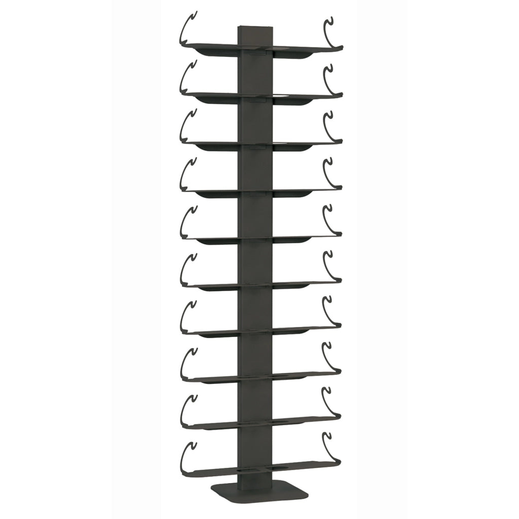 ALUBOX VIRGO Porta Vino Da Terra A Colonna Autoportante Illuminato 167X60X30 Cm Portabottiglie Vino Da Terra In Alluminio Con 10 Mensole Doppie In Lamiera Zincata Capacità 20 Bottiglie