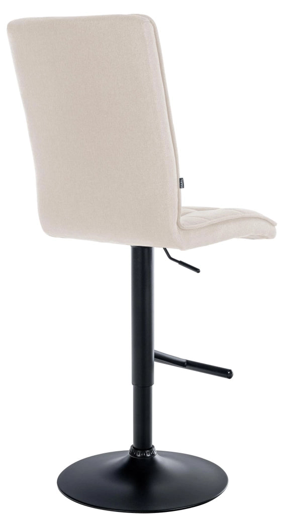 Sgabello da bar Peking in tessuto crema,nero