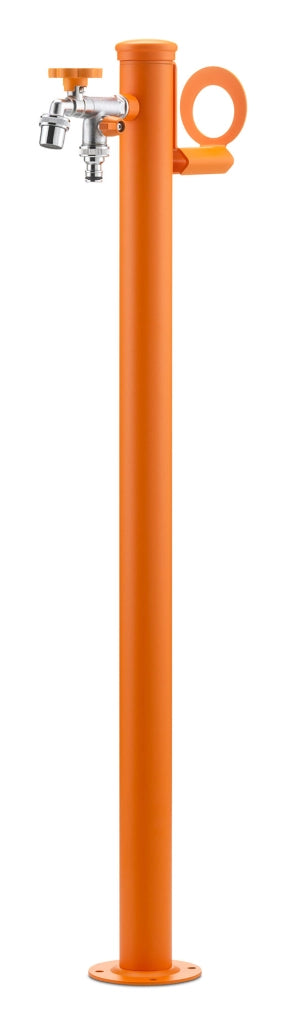 Fontana da Giardino con Doppio Rubinetto Belfer 42/SRR Arancione