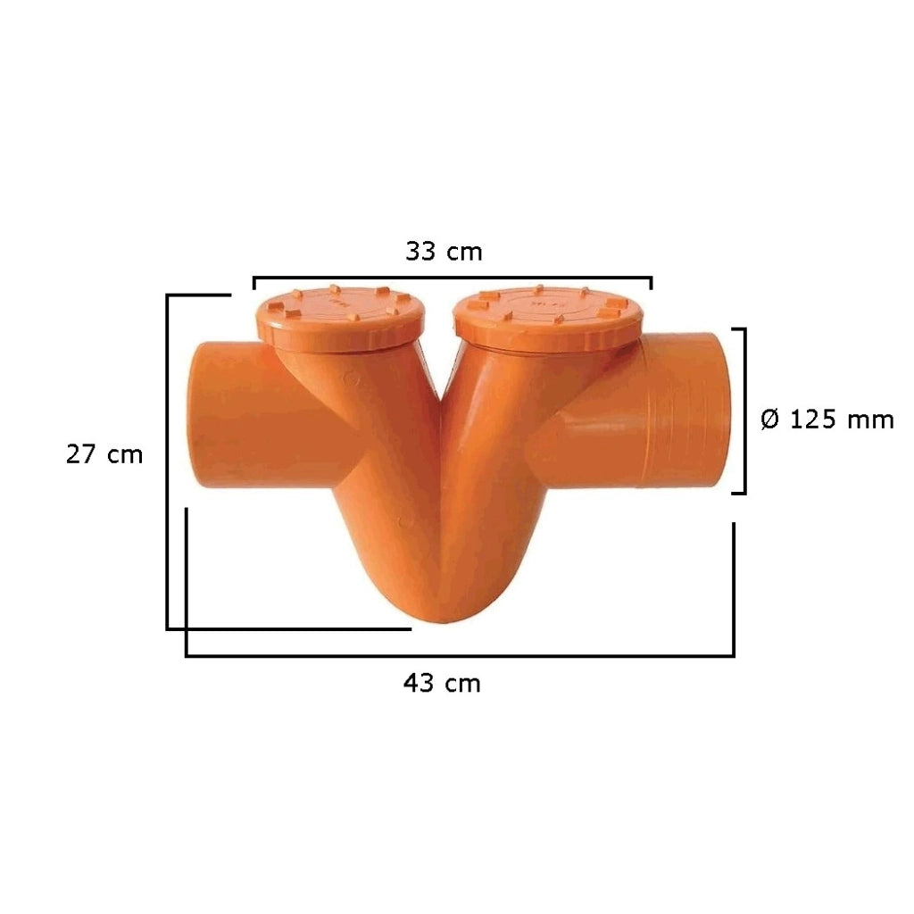 Sifone monolitico in pvc : Diametro - 125