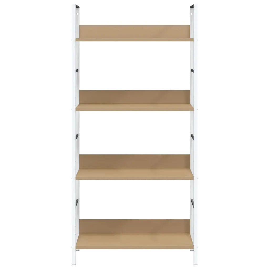 Scaffale Libri 4 Ripiani Rovere 60x27,6x124,5 Legno Multistrato 288225