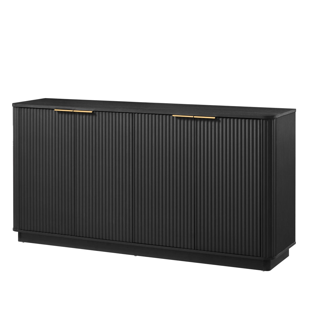 Credenza Mobile TV con Ante ¨C Xylo ¨C Nero, 160x80x40 cm