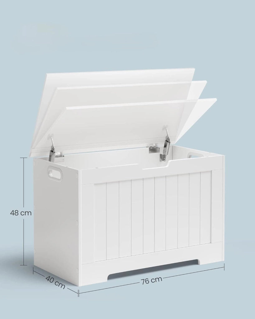 Valora CASSETTIERA CON SEDUTA Cassettiera portaoggetti in truciolato bianco