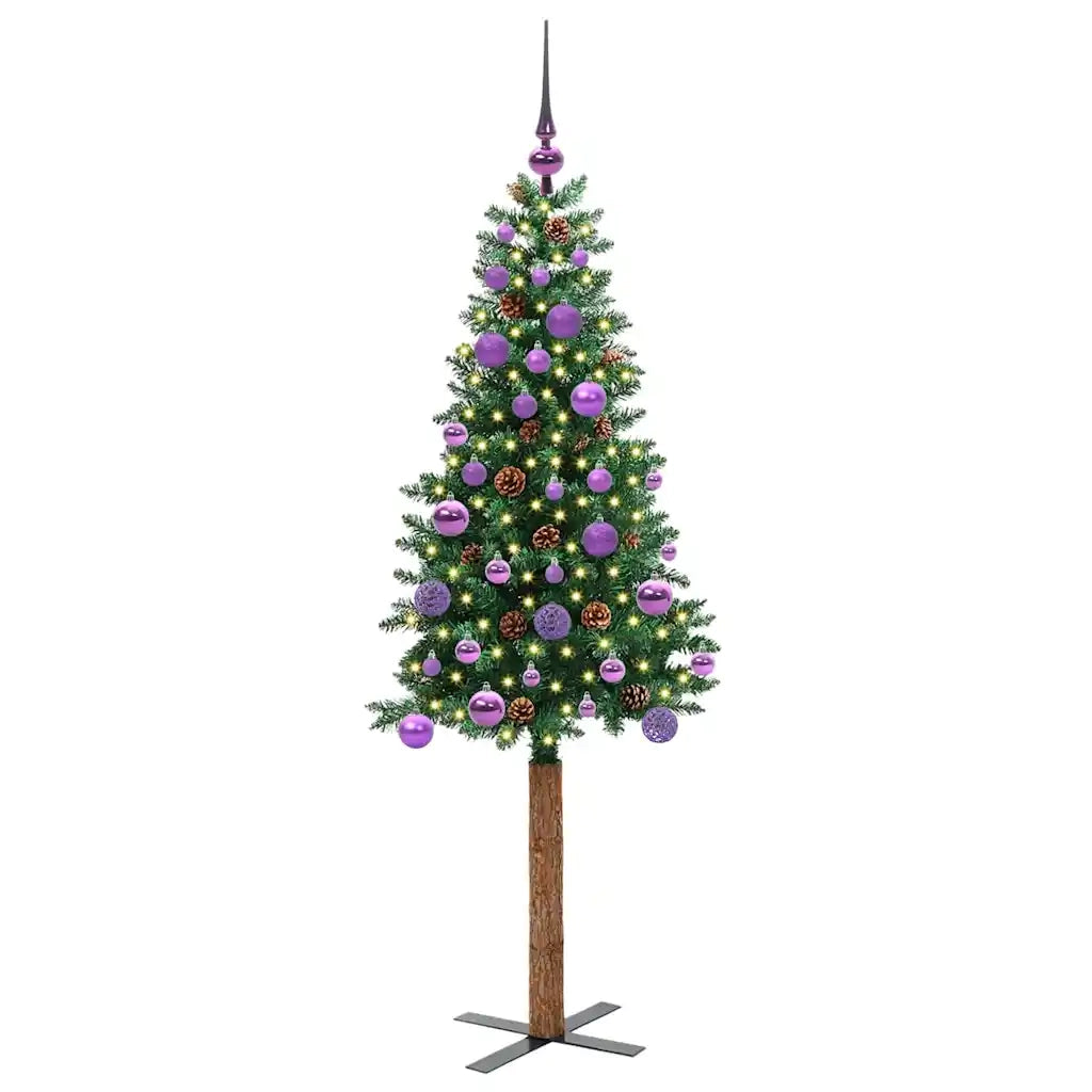 Albero di Natale snodato con 150 LED con supporto-Albero Natalizio Verde 150 cm 631439