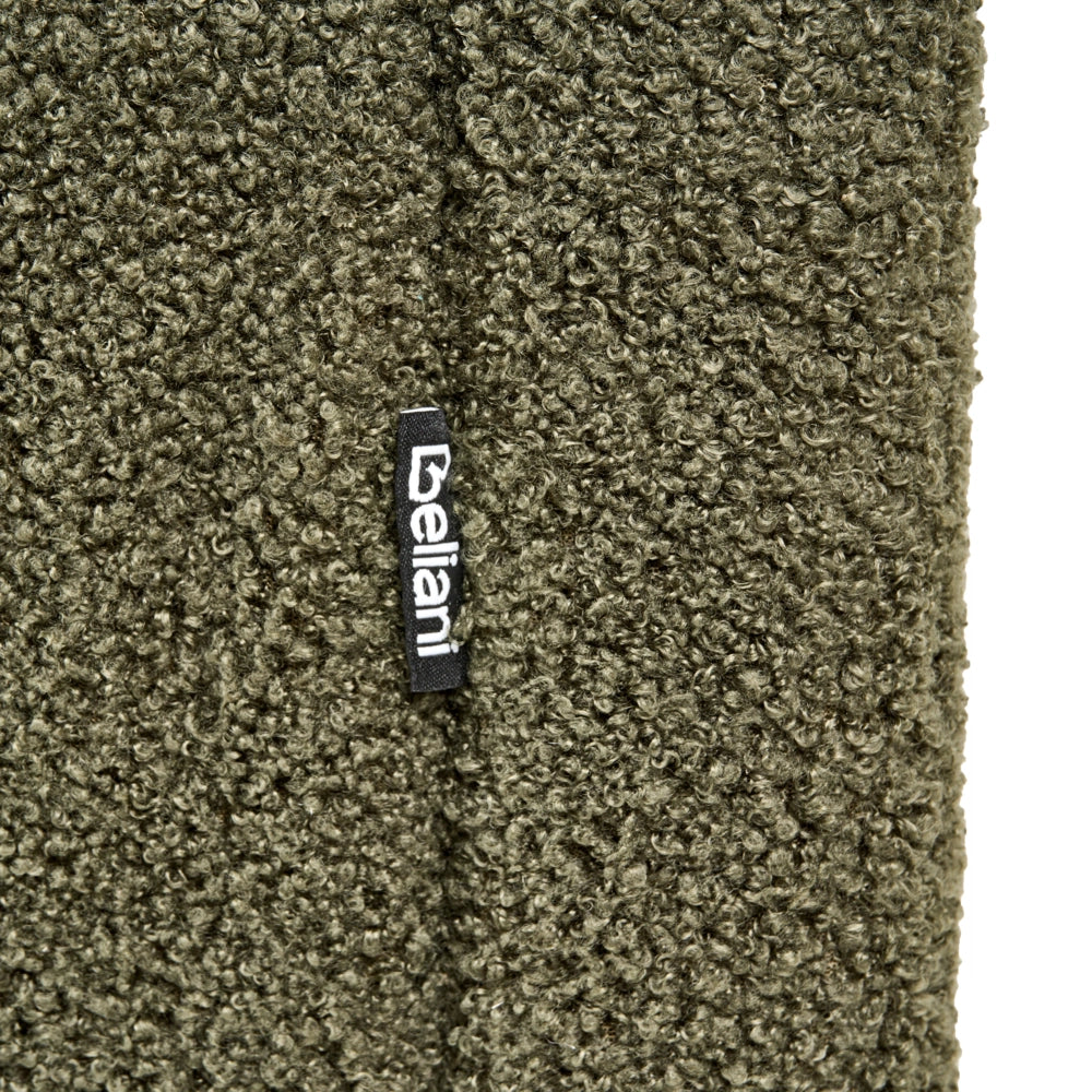 Letto singolo in bouclé verde scuro con rete a doghe 90 x 200 cm stile moderno