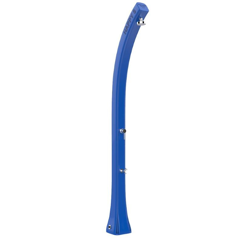 Doccia Solare In Polietilene Happy Five 24 Litri Con Lavapiedi Colore Blu Cv-F520/5002
